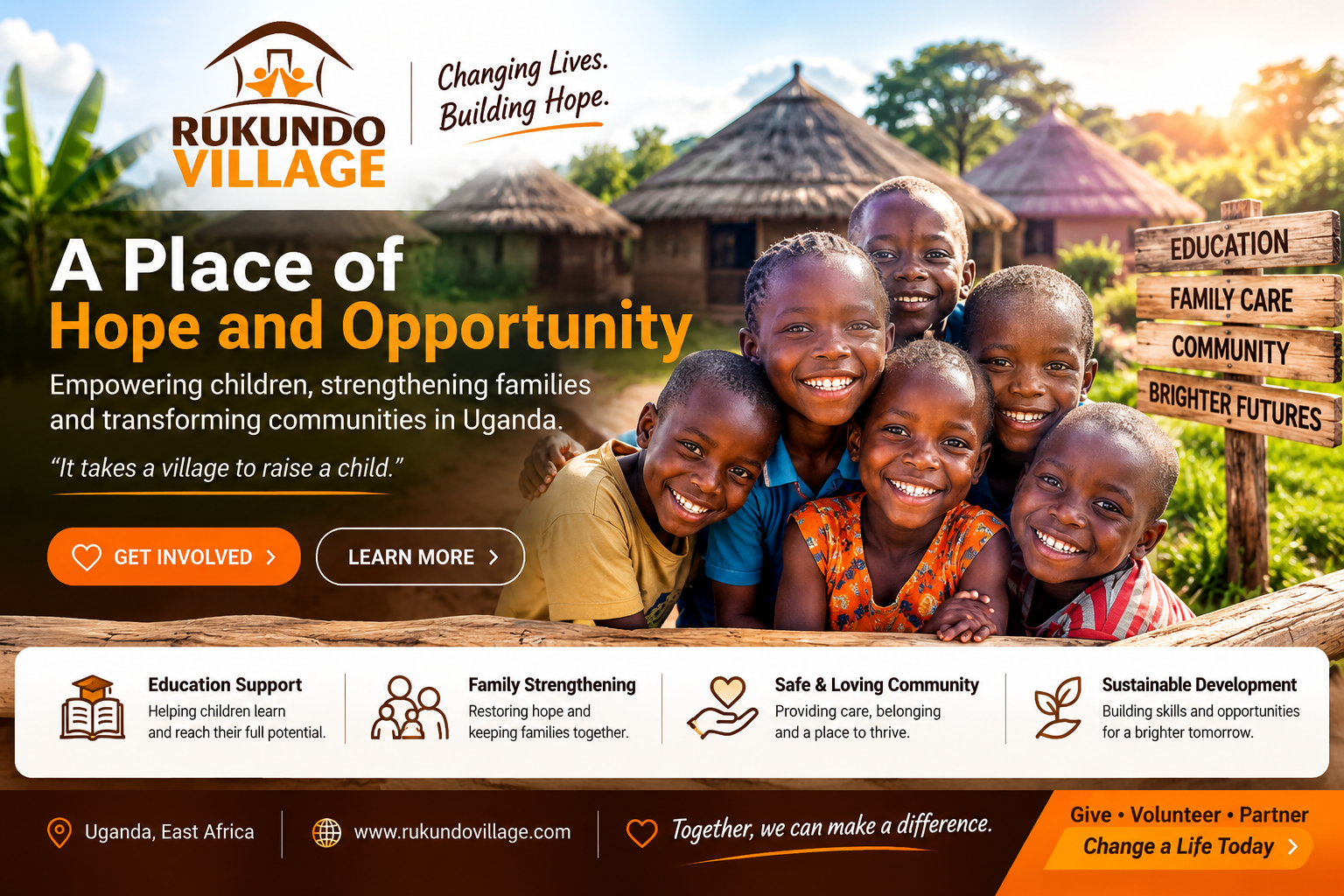 Rukundo Village website portfolio thumbnail
